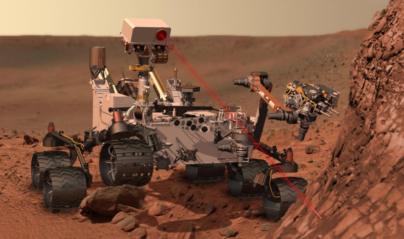 Martian rover Curiosity using ChemCam Msl20111115 PIA14760 MSL PIcture-3-br2.jpg